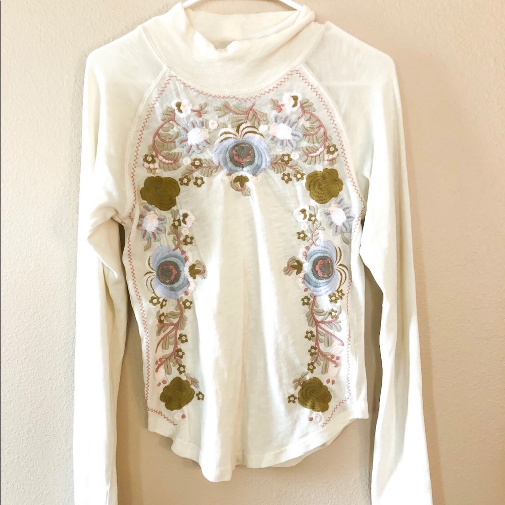 Free People embroidered top